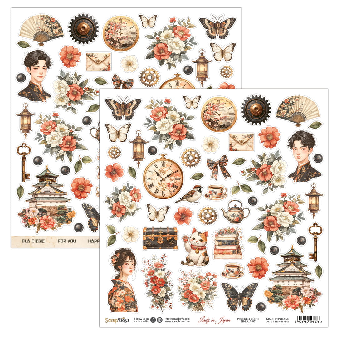 SB-LAJA-07 Scrap Boys 30,5x30,5cm - Lady in Japan