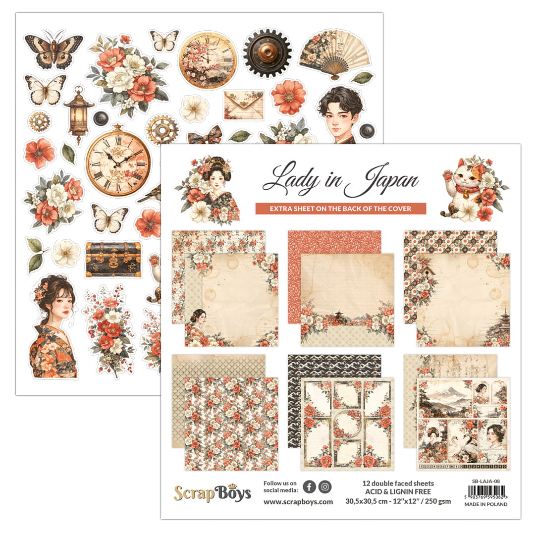SB-LAJA-08 30,5x30,5 cm Scrap Boys - Shabby Pack 2