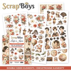 SB-LAJA-11 Pop Up Paper pad 15,2x15,2 cm Scrap Boys -Lady in Japan 