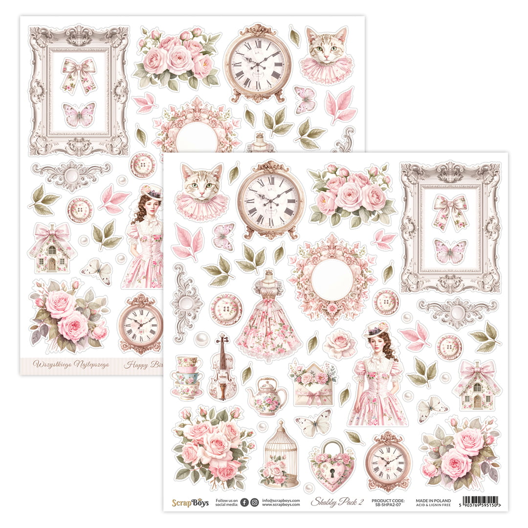 SB-SHPA2-07 Scrap Boys 30,5x30,5cm - Shabby Pack 2