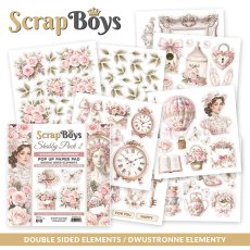SB-SHPA2-11 Pop Up Paper pad 15,2x15,2 cm Scrap Boys -Shabby Pack 2 