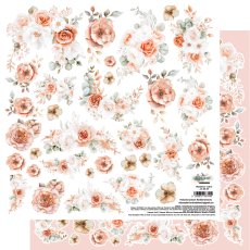 AA-RB-09 Paper sheet 12x12'' Romantic Boho-Flowers