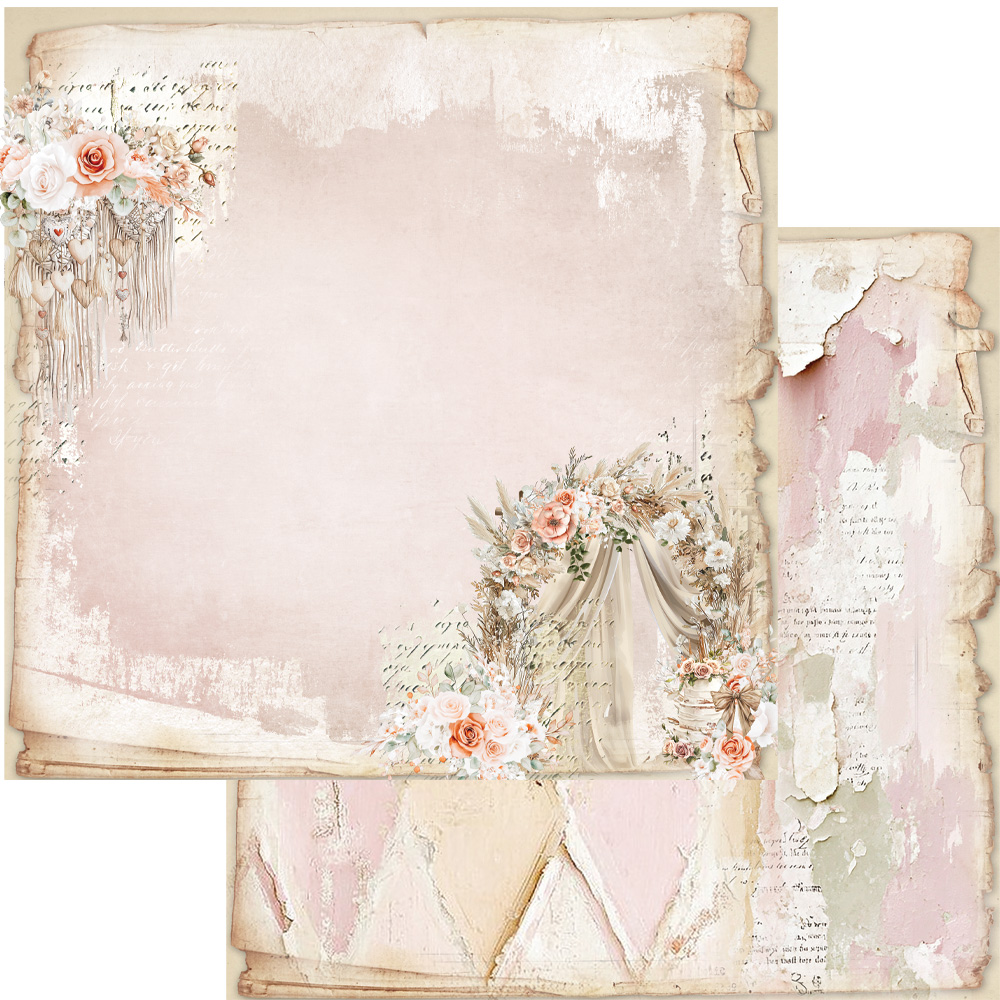 AA-RB-12 Alchemy of Art - 6x6'' - A SET OF PAPERS Romantic Boho