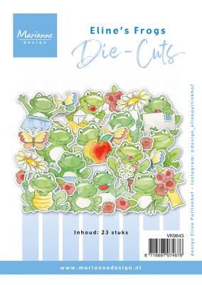 VK9643 Die-cuts -Marianne Design - Eline's frogs