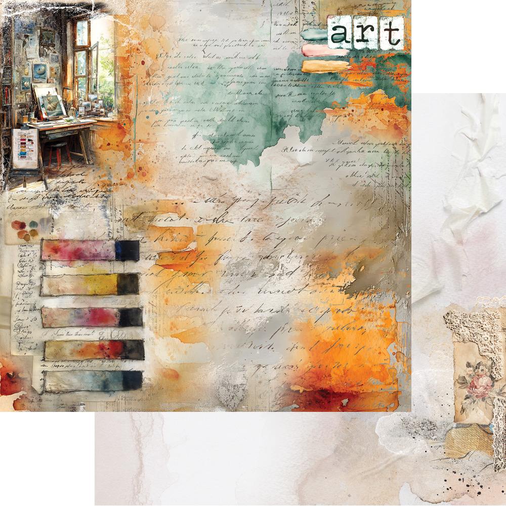 AA-ART-08 Alchemy of Art - 8x8'' - A SET OF PAPERS 20,3x20,3cm ART