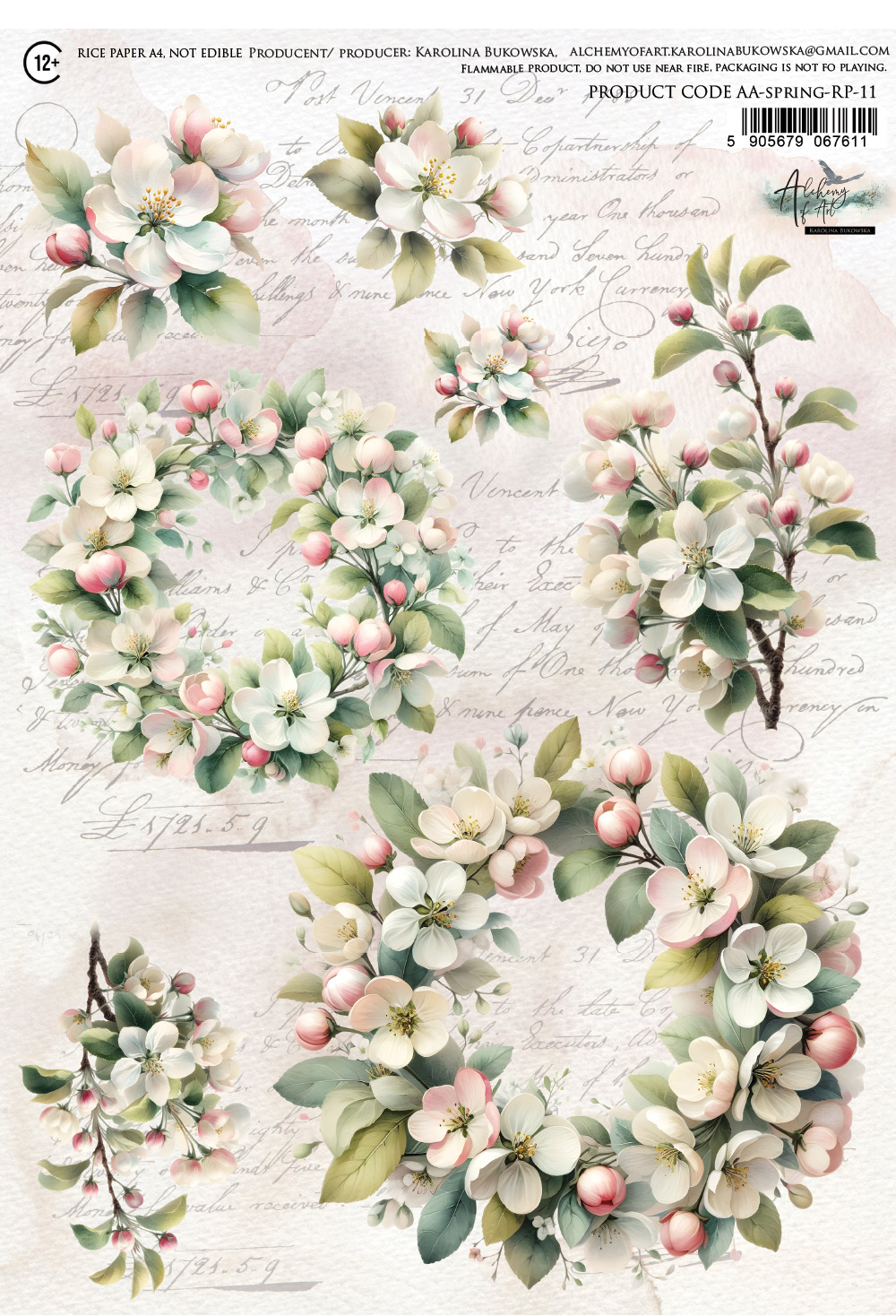 AA-SPRING-RP-11 Alchemy of Art Rice paper A4 -SPRING 11