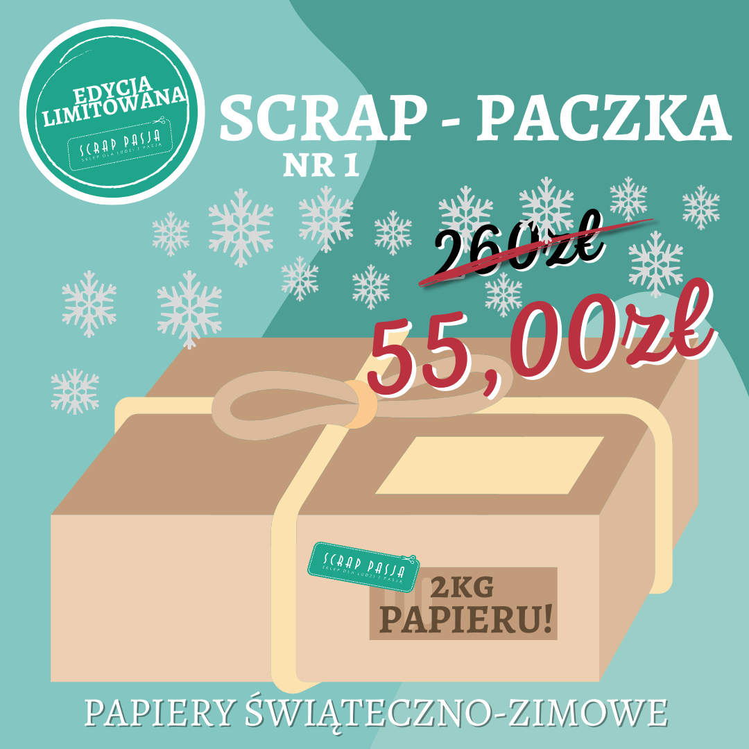 SPU01 SCRAP - PACZKA nr 1 - PAPIERY ŚWIĄTECZNO-ZIMOWE Craft & You Design