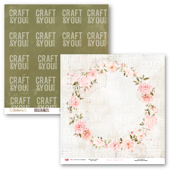 CPS-RT30-6 Paper set 30.5x30.5cm-Craft&You Design - Rose Tales