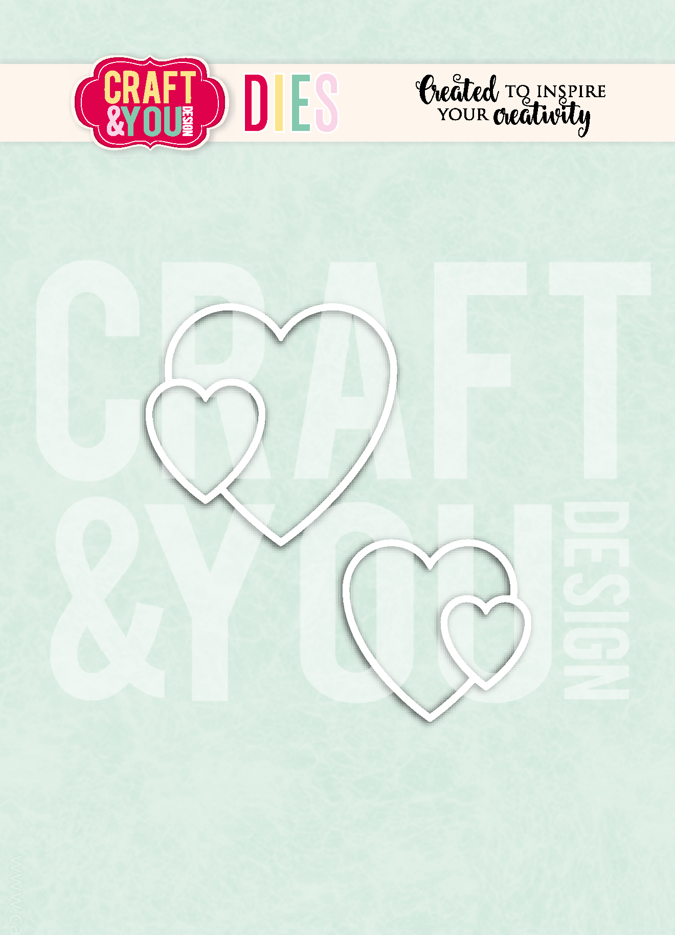 CW399 Cutting Die -Hearts by Gosia - Craft&You Design