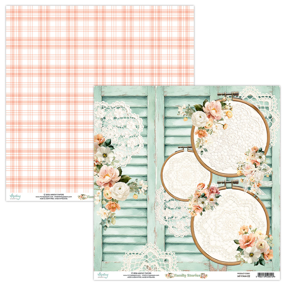 MT-FAM-08 FAMILY STORIES - paper set 20,3x20,3cm