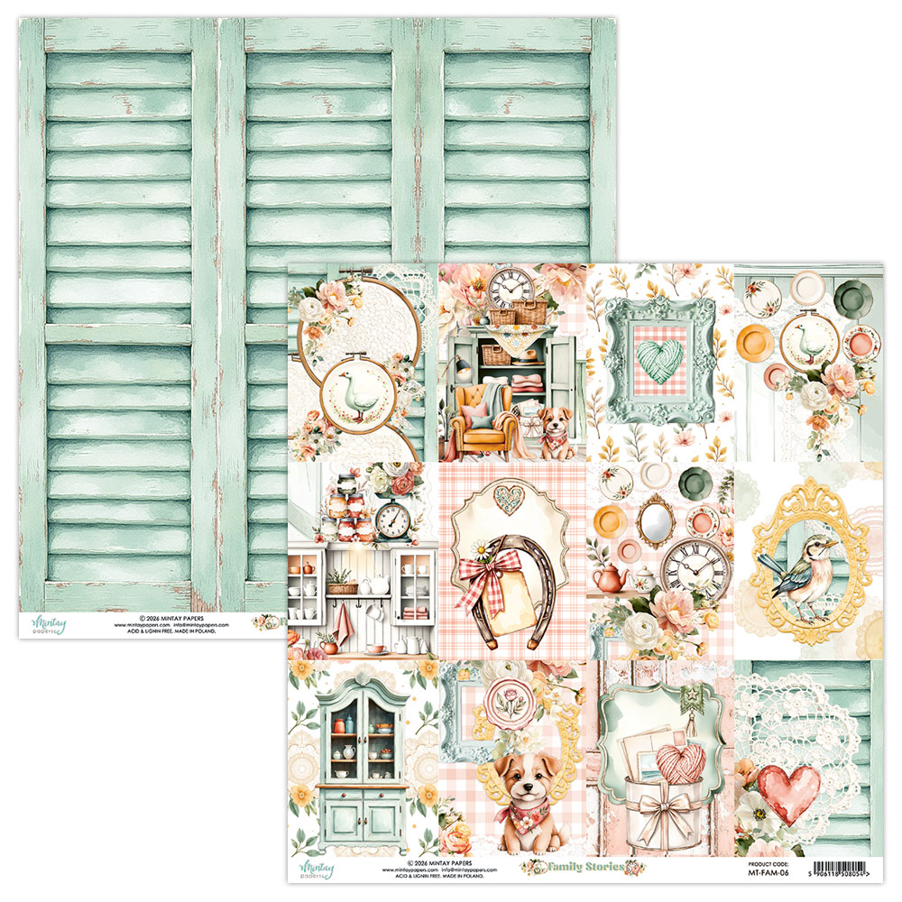 MT-FAM-08 FAMILY STORIES - paper set 20,3x20,3cm