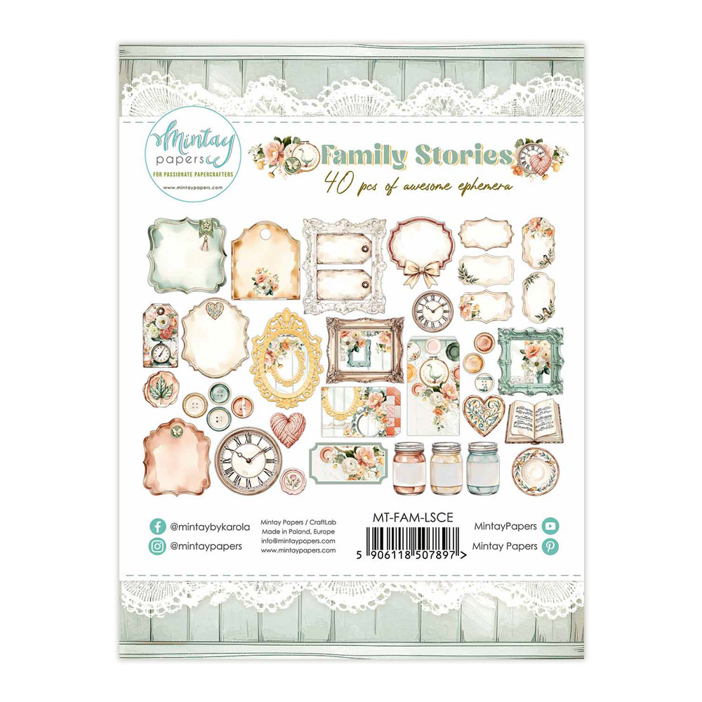 MT-FAM-LSCE FAMILY STORIES Ephemery - MINTAY - die cuts