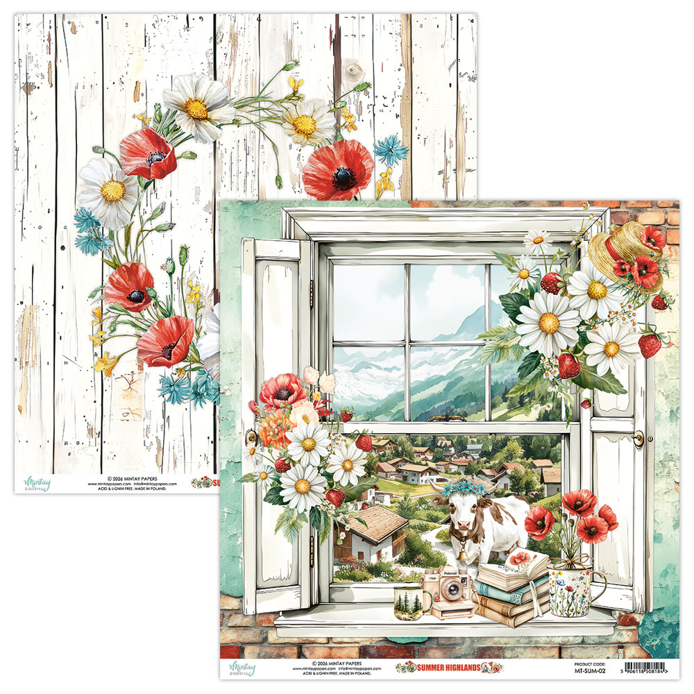 MT-SUM-08 Summer Highlands - paper set 20,3x20,3cm
