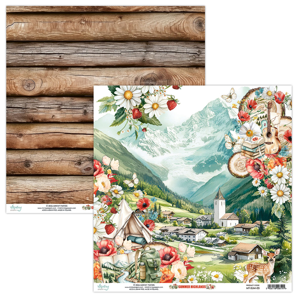 MT-SUM-08 Summer Highlands - paper set 20,3x20,3cm