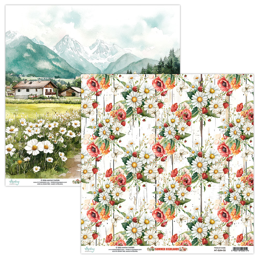 MT-SUM-08 Summer Highlands - paper set 20,3x20,3cm
