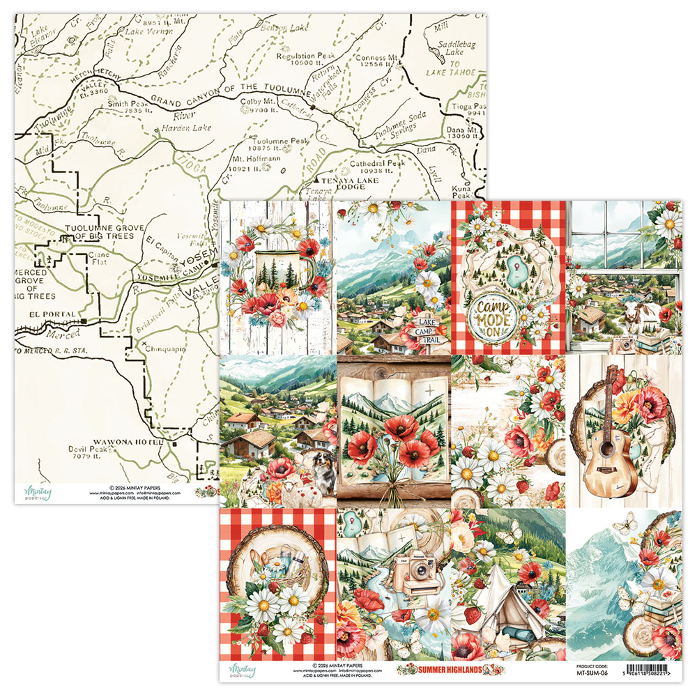 MT-SUM-08 Summer Highlands - paper set 20,3x20,3cm