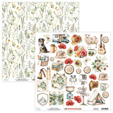 MT-SUM-09 Summer Highlands-double-sided paper with elements 30.5x30.5cm
