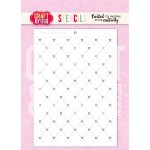 SC017 Stencil  Heart Grid Craft & You Design