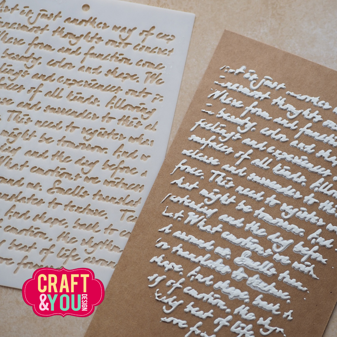 SC018 Stencil Handwritten Text Craft & You Design