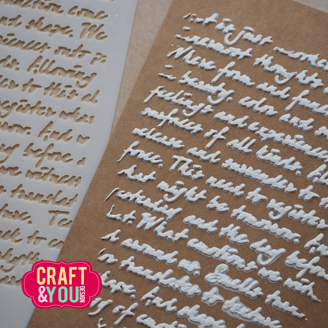 SC018 Stencil Handwritten Text Craft & You Design