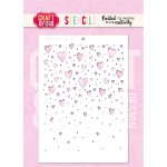 SC019 Stencil Floating Hearts Craft & You Design