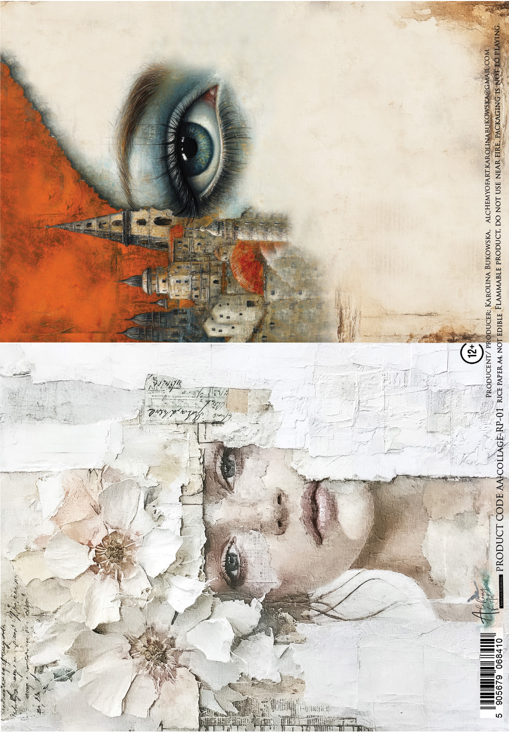 AA-COLLAGE-RP-01 Alchemy of Art Rice paper A4
