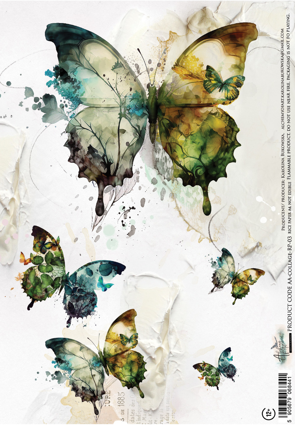AA-COLLAGE-RP-03 Alchemy of Art Rice paper A4