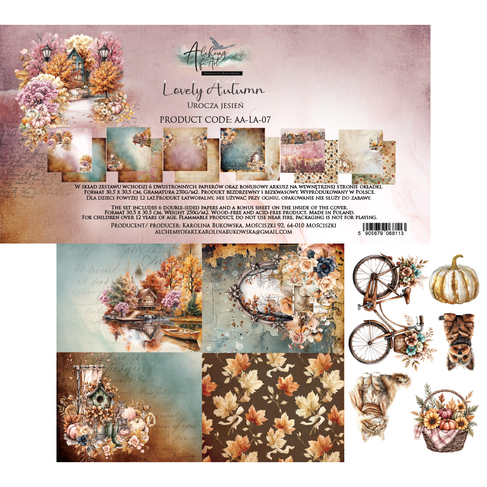 AA-LA-07 A SET OF PAPERS Lovely Autumn