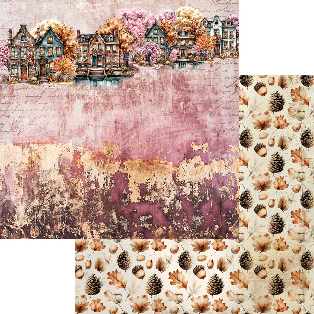 AA-LA-12 Alchemy of Art - 6x6'' - A SET OF PAPERS Lovely Autumn