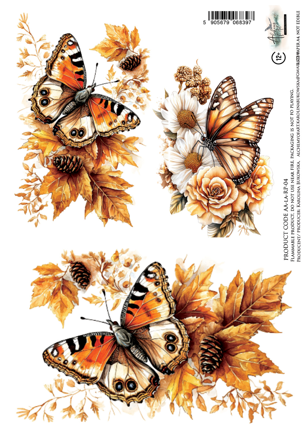 AA-LA-RP-04 Alchemy of Art Rice paper A4 Lovely Autumn