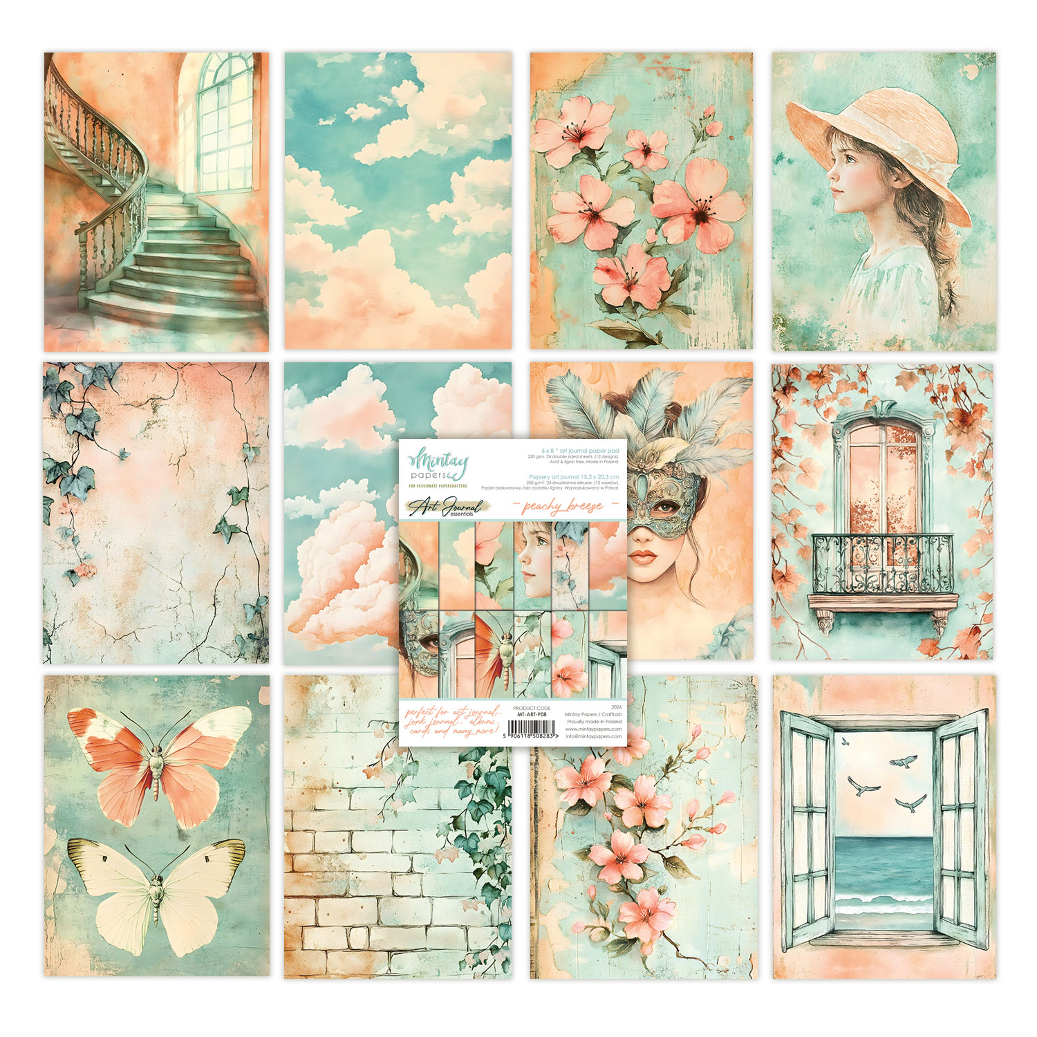 MT-ART-P08 Art Journal - Peachy Breeze - MINTAY
