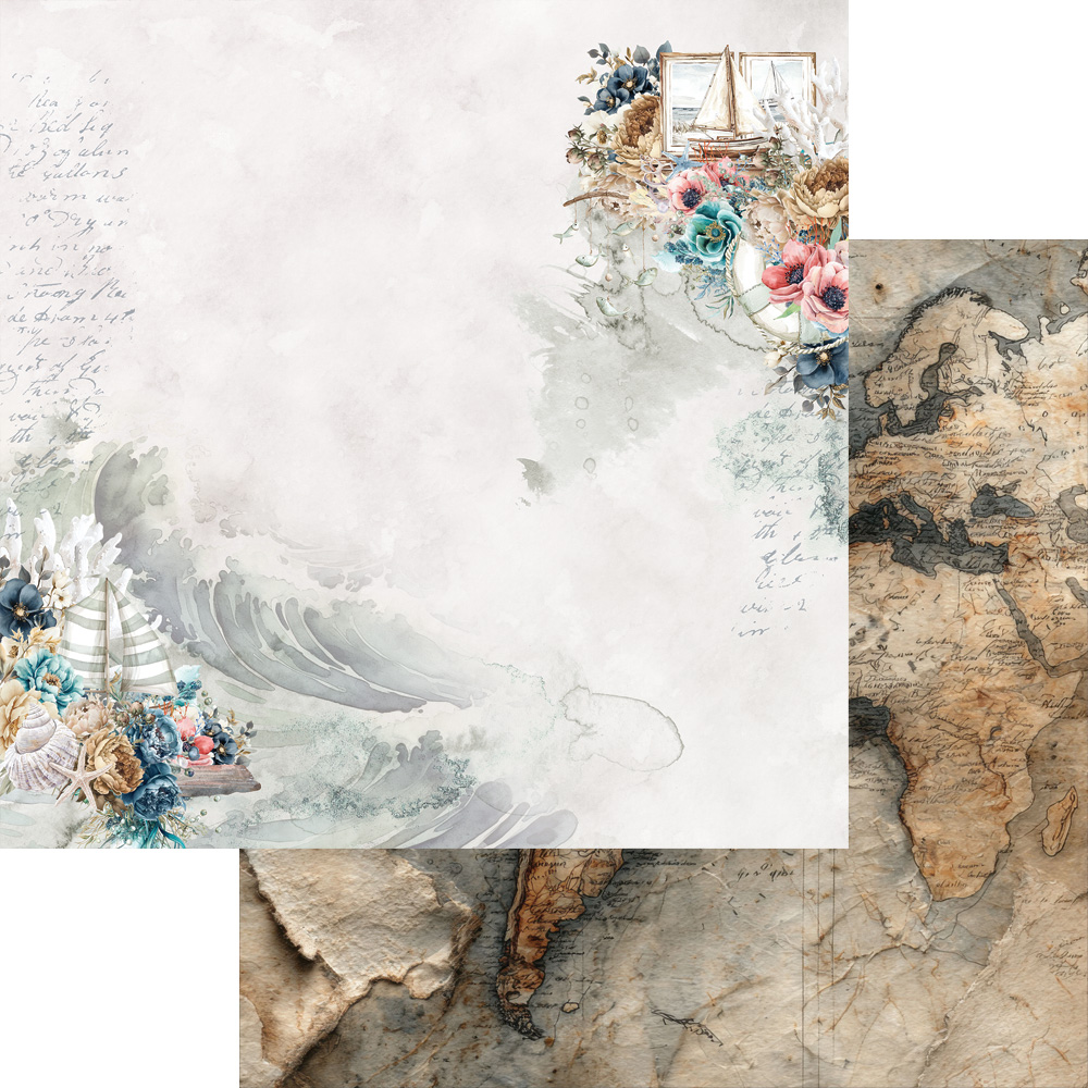 AA-OB-08 Alchemy of Art - 8x8'' - A SET OF PAPERS 20,3x20,3cm Ocean blue