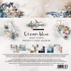 AA-OB-08 Alchemy of Art  - 8x8''  - A SET OF PAPERS 20,3x20,3cm  Ocean blue 