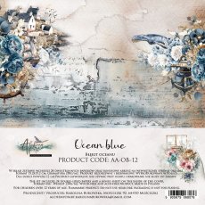 AA-OB-12 Alchemy of Art  - 6x6''  - A SET OF PAPERS Ocean blue 