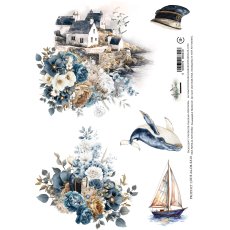 AA-OB-RP-01 Alchemy of Art  Rice paper  A4 Ocean blue 