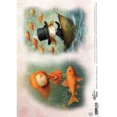 AA-OB-RP-03 Alchemy of Art  Rice paper  A4 Ocean blue 