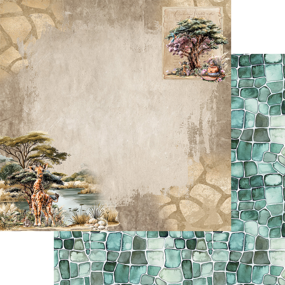AA-WA-12 Alchemy of Art - 6x6'' - A SET OF PAPERS Wild adventures