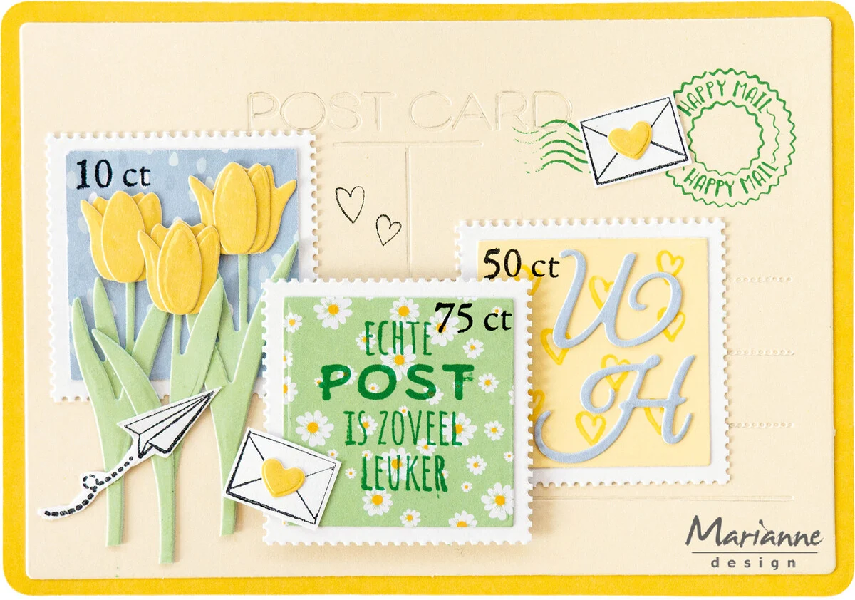 CR1727 Metal Die Marianne Design -Tulip by Marleen