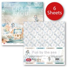 CPS-FUN30-6 FUN BY THE SEA  Paper set 30.5x30.5cm-Craft&You Design