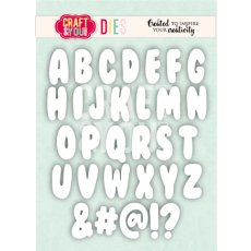 CW409 Cutting Die - Bubble Alphabet -Craft&You Design