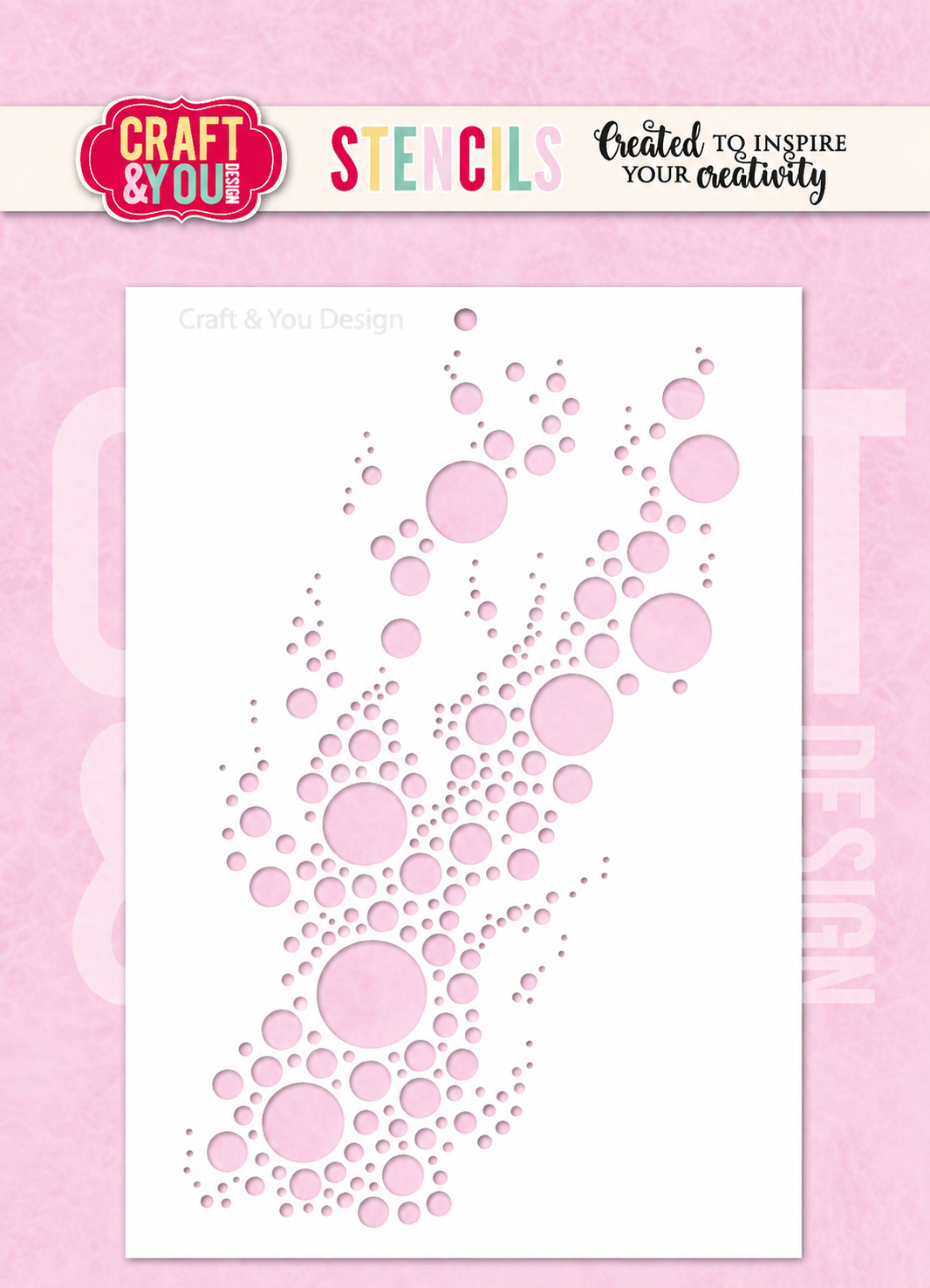 SC020 Stencil Bubbles Craft & You Design