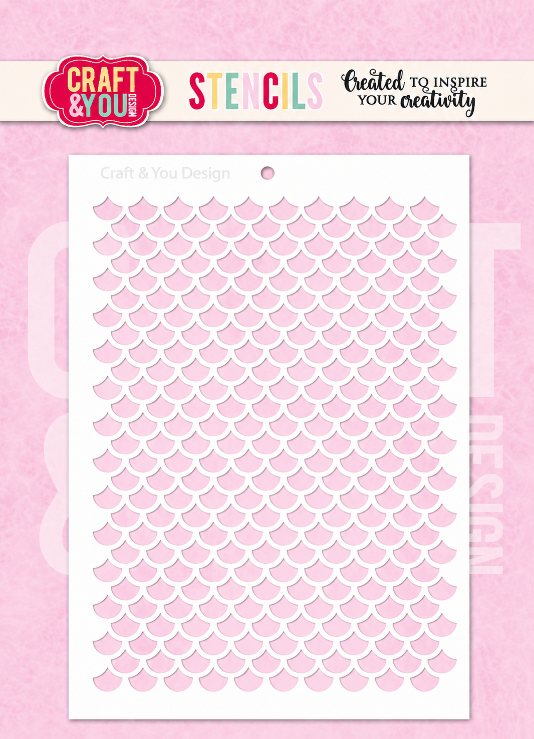 SC021 Stencil Scale Pattern Craft & You Design