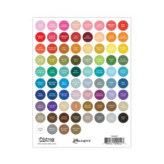 TDA90427 Tim Holtz Distress Small Round Label Sheet White 