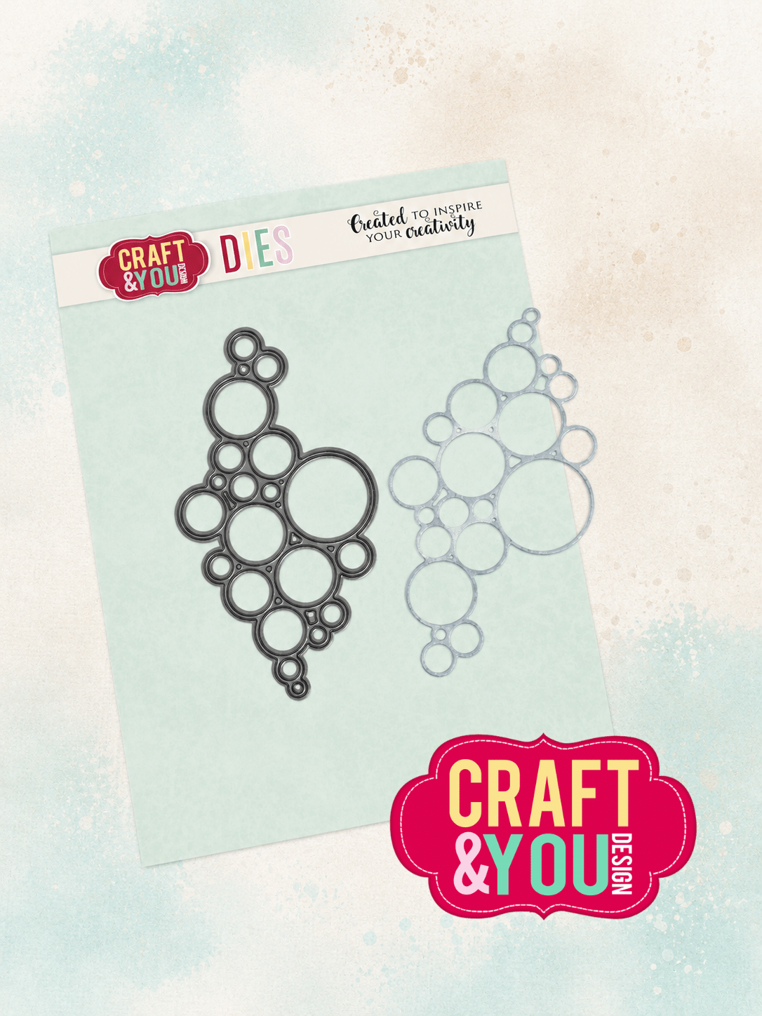 CW411 Cutting Die - Bubble Background -Craft&You Design