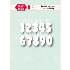 CW416 Cutting Die - Bubble Numbers -Craft&You Design