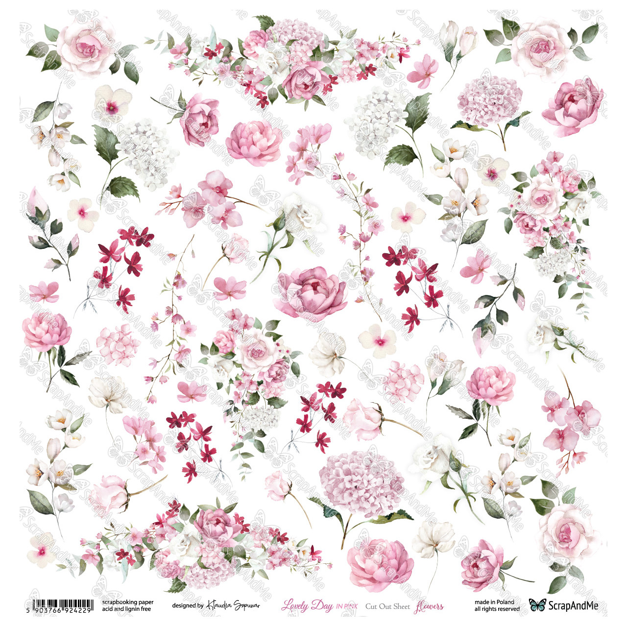 LDIP-12 Lovely Day IN PINK Flowers ScrapAndMe