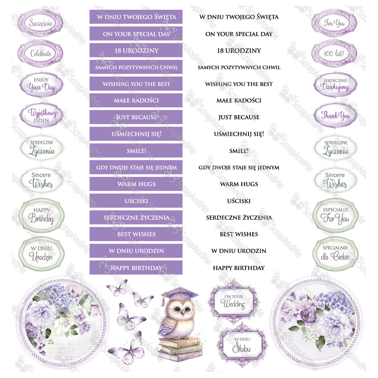 LDIV-11 Lovely Day IN VIOLET ScrapAndMe 30,5X30,5CM