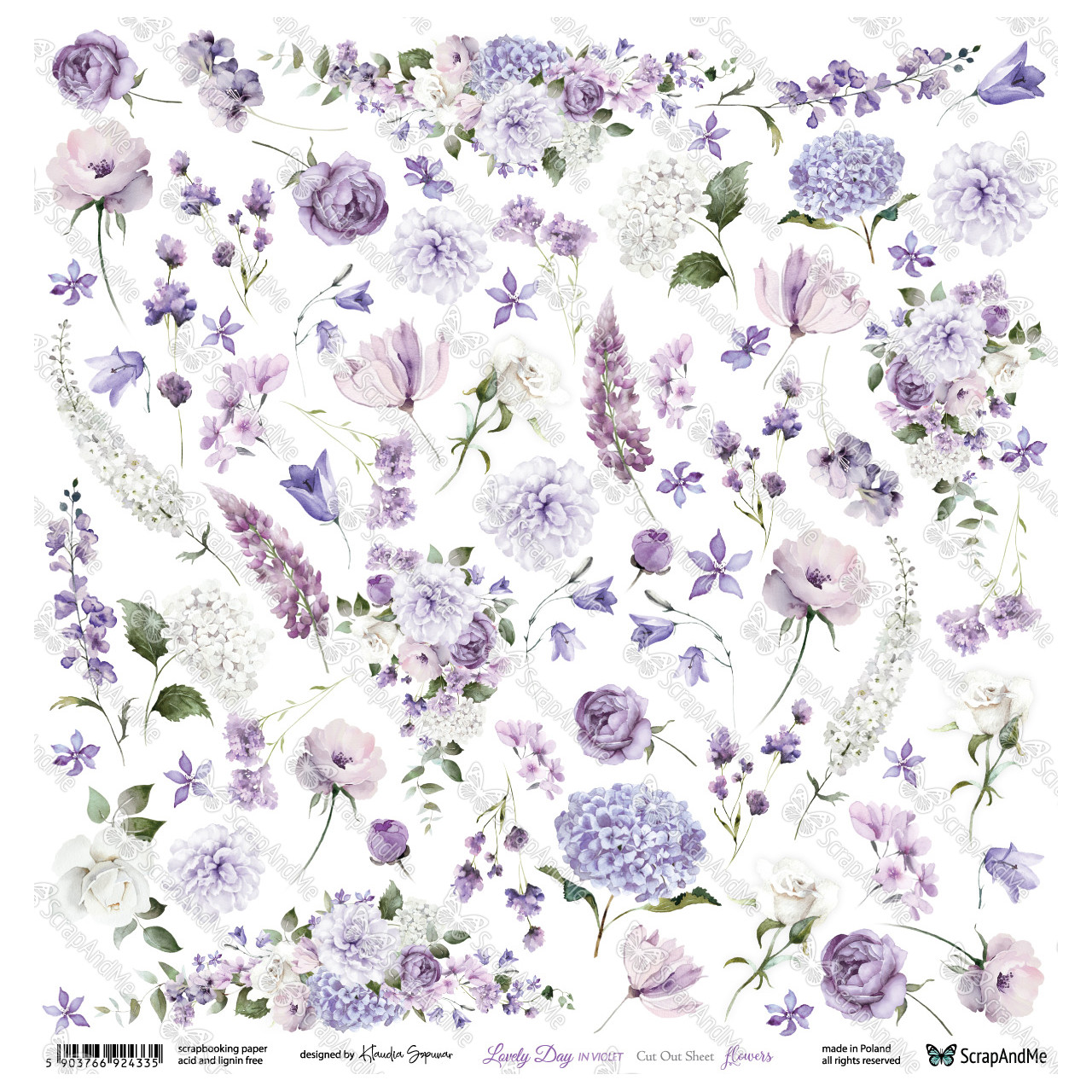 LDIV-12 Lovely Day IN VIOLET Flowers ScrapAndMe