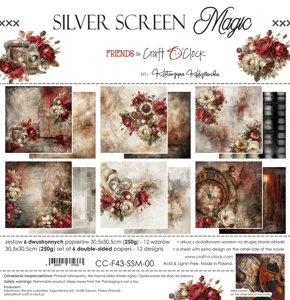 CC-F43-SSM-00 SILVER SCREEN MAGIC - paper pad 30,5x30,5cm