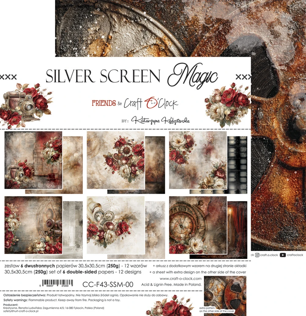 CC-F43-SSM-00 SILVER SCREEN MAGIC - paper pad 30,5x30,5cm